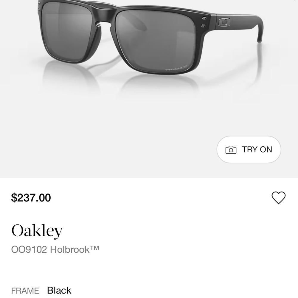 Oakley men’s sunglasses Holbrook matte black polarized - Picture 8 of 8